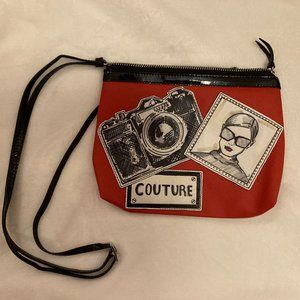 Brighton Couture Camera Crossbody Shoulder Bag, Red/Black